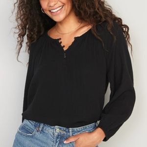 100% cotton long sleeve blouse